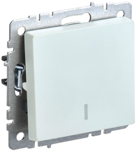 BRITE Выключатель одноклавишный с индикацией 10А ВС10-1-1-БрЖ жемчуг (BR-V10-1-10-K36)