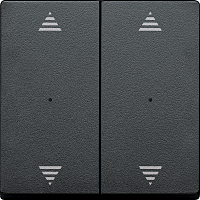 SCHNEIDER ELECTRIC SM Клавиша для модуля двухкнопочного выключателя рисунок ВВ/ВН и I/O антрацит  (MTN625814)
