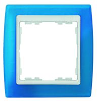 SIMON Рамка на 1 пост, S82, синий полупрозрачный - белый (82613-64)