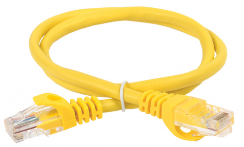 IEK Шнур коммутационный кат. 6 UTP PVC 15м желтый (PC05-C6U-15M)