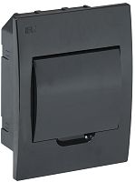 IEK Корпус модульный пластиковый встраиваемый ЩРВ-П-6 черный черная дверь IP41 IEK  (MKP13-V-06-41-K02)