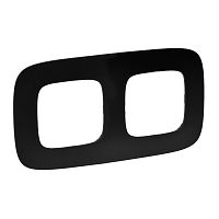 LEGRAND Valena ALLURE Рамка 2 поста матовый черный универсальная (754402 )