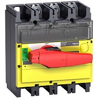 SCHNEIDER ELECTRIC Выключатель-разъединитель INV400 3п красная рукоятка/желтая панель (31190)