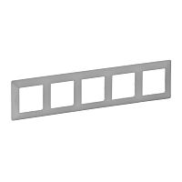 LEGRAND Valena LIFE Рамка 5 постов алюминий универсальная (754135 )
