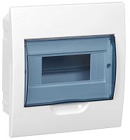 IEK Щит распределительный встраиваемый ЩРв-П-8 IP41 пластиковый белый прозрачная дверь (MKP12-V-08-40-20)