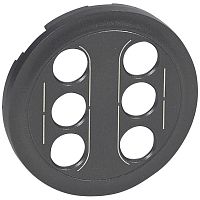 LEGRAND Celiane Лицевая панель двойной розетки аудио/видео RCA 067313 графит (067864 )