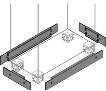 ABB Фланец цоколя боковой 100x500мм  (2шт)  (ZN5000)