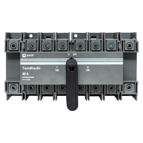 EKF Рубильник 40A 4P реверсивный c рукояткой для прямой установки TwinBlock EKF (tb-s-40-4p-rev) фото 3