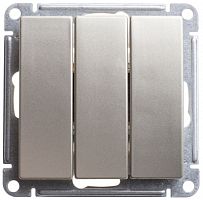 SCHNEIDER ELECTRIC W59 Выключатель трехклавишный, 10АХ, механизм, шампань (VS0510-351-4-86)