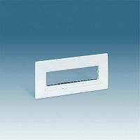 SIMON Накладка с суппортом однорядная на 4 широких или 8 узких модулей, S27C, белый (27721-35)