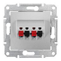 SCHNEIDER ELECTRIC Sedna АудиоРозетка двойная алюминий (SDN5400160)
