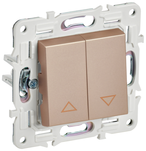 IEK SKANDY Выключатель жалюзи 10А SK-V12Sa песочный  (SK-V15-0-10-K98)