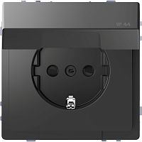 SCHNEIDER ELECTRIC Розетка D-Life 16А с заземляющим контактом и   крышкой I44 антрацит SD (MTN2314-6034)