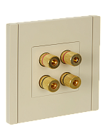 IEK FORTE&PIANO Аудиорозетка 4-местная FP439 ваниль  (FP-S40-K10)