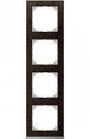 SCHNEIDER ELECTRIC M-Pure Decor Рамка 4 поста венге/алюминий (MTN4040-3671)