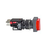 SCHNEIDER ELECTRIC Кнопка 16мм 12-24В красная с подсветкой квадратная (XB6DE4B5B)
