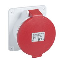 SCHNEIDER ELECTRIC Розетка скрытая прямая 32А 3P+N+E IP44 380В быстрозажимные клеммы (PKY32G435)