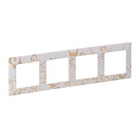 LEGRAND Valena LIFE Рамка 4 поста Ампир белый универсальная (754104 )
