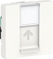 SCHNEIDER ELECTRIC Розетка UNICA MODULAR компьютерная RJ45 одиночная категория 5е UTP 2 модуля белый (NU341118)
