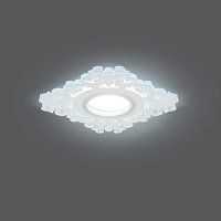 GAUSS Светильник ИВО-3w 4000K,Gu5.3,квадр/узор белый Backlight  (BL130)