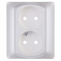 LEGRAND Galea Life Лицевая панель для розетки 2х2К жемчужный (771532 )