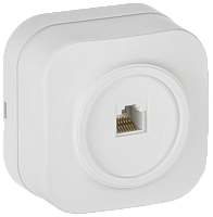 IEK GLORY Розетка для открытой установки компьютерная RJ45 кат.5E РК10-ХБм белый матовый  (EKH10-K01M)