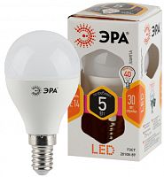 ЭРА Лампа светодиодная LED P45-5W-827-E14  (диод, шар, 5Вт, тепл, E14  (10/100/3500)  (Б0028485) ЭРА Лампа светодиодная LED P45-5W-827-E14  (диод, шар, 5Вт, тепл, E14  (10/100/3500)  (Б0028485)