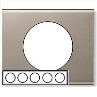LEGRAND Рамка, пятипостовая, никель велюр (069120 )