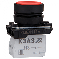 KEAZ Кнопка КМЕ4111м-красный-1но+1нз-цилиндр-IP40-КЭАЗ (248241)