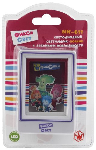 ЭРА Ночник NN-611-LS-PL бордовый ФИКСИКИ  (12/48/576)  (Б0016533) фото 5