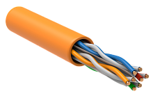 IEK Витая пара U/UTP кат 6 4х2х0.57 LSZH нг(А)-HF оранжевый 305м РФ/Т (LC1-C604-127-T-P-R)