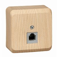 SCHNEIDER ELECTRIC ЭТЮД Розетка телефонная 1xRJ11 наружная сосна (TELA-001D)
