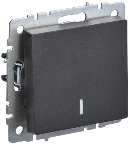 BRITE Выключатель одноклавишный с индикацией 10А ВС10-1-1-БрЧ черный (BR-V10-1-10-K02) BRITE Выключатель одноклавишный с индикацией 10А ВС10-1-1-БрЧ черный (BR-V10-1-10-K02)