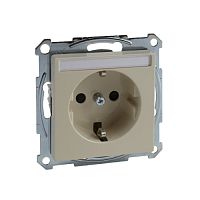 SCHNEIDER ELECTRIC Механизм розетки Schuko с полем для надписи зеленый (MTN2302-0344)