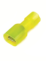 DKC Наконечник плоский РппИп 6-7-0.8 желтый QUADRO  (50шт) полностью изолированный  (вилка) (2C22TP)