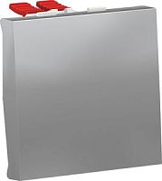 SCHNEIDER ELECTRIC Переключатель UNICA MODULAR одноклавишный перекрестный схема 7 10 AX 250 В 2мод алюминий (NU320530)