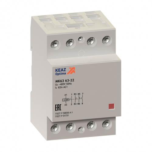 KEAZ Контактор модульный OptiDin МК63-6322-24AC/DC (142270)