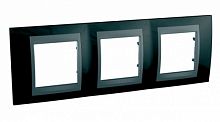 SCHNEIDER ELECTRIC UNICAtop Рамка 3 поста металл  (родий/графит) (MGU66.006.293)