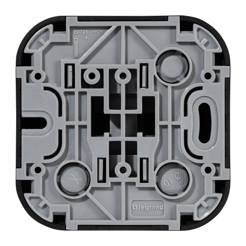 Legrand Quteo Выключатель одноклавишный, IP20 10А 250В винтовые зажимы, накладной монтаж - чёрный матовый (782471) фото 3
