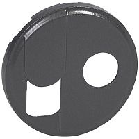 LEGRAND Celiane Лицевая панель розетки RJ45 + розетки ТV тип F 067337 + 067382 графит (067939 )