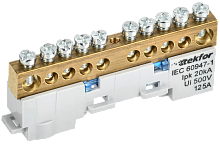 IEK TEKFOR Шина N ноль неизолированная на универсальном держателе 8х12-10-С  (TF-NN20-10-DL-K07)