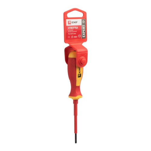 EKF Отвертка Expert SL3x75 мм 1000В  PROxima (sl-3-75-exp-in)