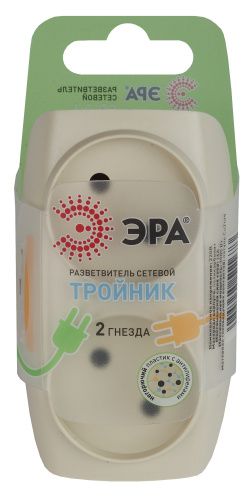 ЭРА Тройник 2гн, без заземл.  (сл. кость)  (10/60/1500) SP-2-I (Б0017017) фото 3