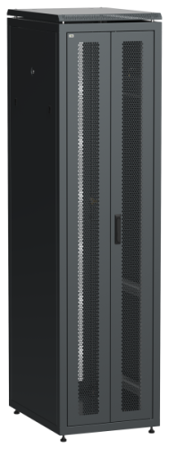 IEK Шкаф напольный сетевой 19' LINEA N 47U 600х800мм передняя распашная перфорированная дверь задняя перфорированная черный (LN05-47U68-2PP)