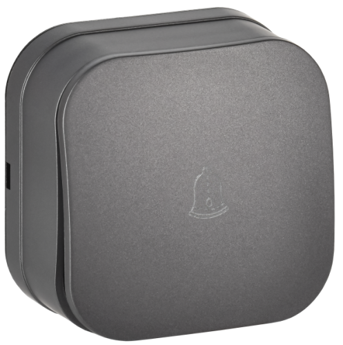 IEK GLORY Выключатель 1-клавишный для открытой установки самовозвратный 10А ВСс20-1-0-ХСм сталь матовый  (EVH14-K46M-10)