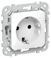 FLITE Розетка с заземлением с защитными шторками безвинтовое крепление 16А  белый (FI-R14-16-1-K01)
