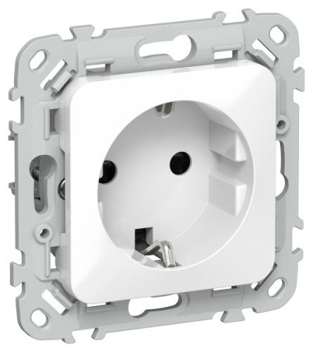 FLITE Розетка с заземлением с защитными шторками безвинтовое крепление 16А белый (FI-R14-16-1-K01) FLITE Розетка с заземлением с защитными шторками безвинтовое крепление 16А белый (FI-R14-16-1-K01)