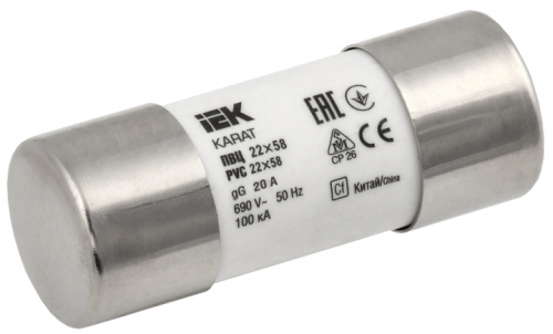 IEK Плавкая вставка цилиндрическая ПВЦ 22х58 20А KARAT  (MFL30-020)