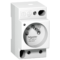 SCHNEIDER ELECTRIC Розетка щитовая iPC DIN 2п+T 16A 250В немецкий    стандарт с индикацией (A9A15035)