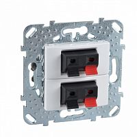 SCHNEIDER ELECTRIC UNICA Розетка двойная аудио белая (MGU5.8787.18ZD)